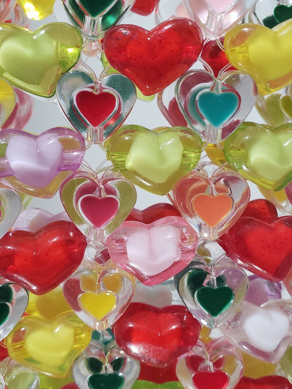 Lola + The Boys Candy Heart Beaded Multicolor Mini Crossbody Bag Phone Pouch - Picture 6 of 7